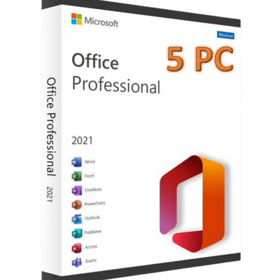 5 PC Office 2021 Professionnel Plus