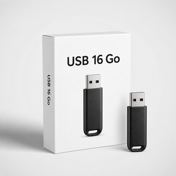 Cle USB 16 Go vierge - Noire, USB 2.0